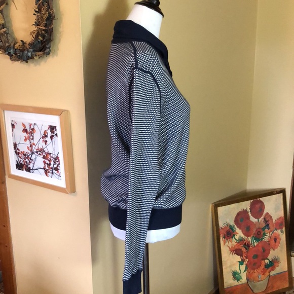 EXPRESS Size Medium Funnelneck Pullover Graphic WoolBlend Sweatshirt Soft $70NEW - Picture 6 of 12